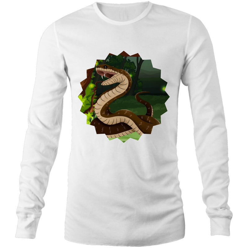 Jungle Snake AS Colour Base Mens Long Sleeve TShirt Ogo Merch