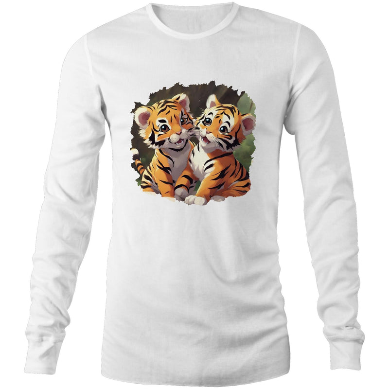 Baby Tigers AS Colour Base - Mens Long Sleeve T-Shirt Ogo Merch