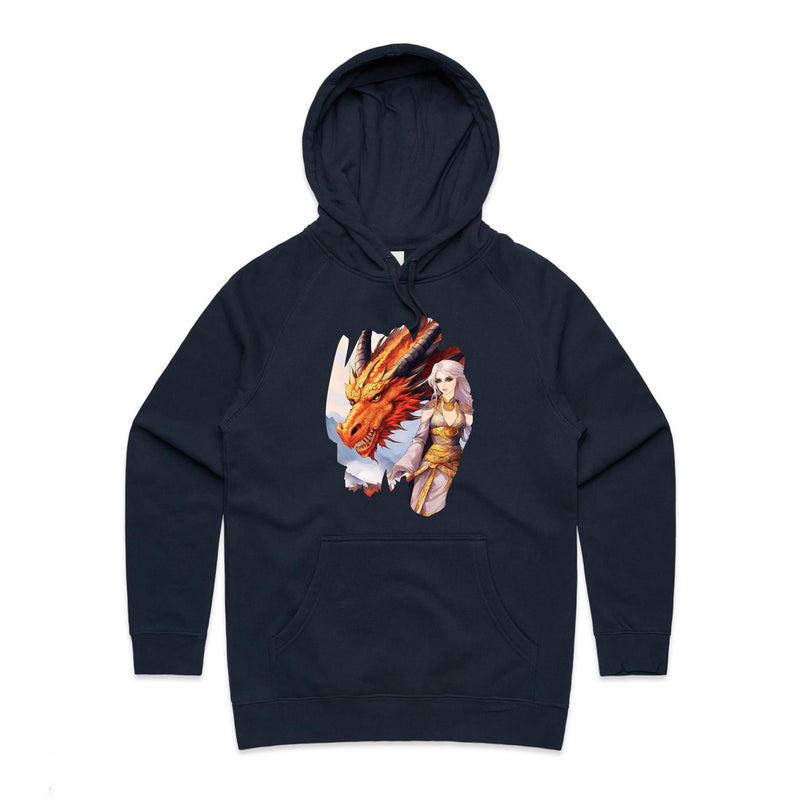Lady and Pet Dragon AS Colour - Women's Supply Hood Ogo Merch