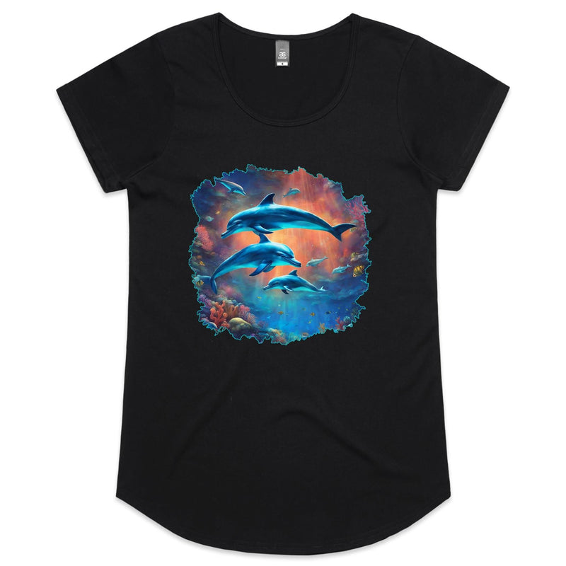 Dolphins AS Colour Mali - Womens Scoop Neck T-Shirt Ogo Merch