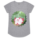 Forest Nine Tailed Fox Womens Scoop Neck TShirt