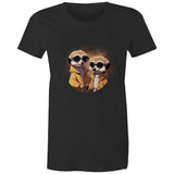 Meerkats in Jackets AS Colour - Women's Maple Tee