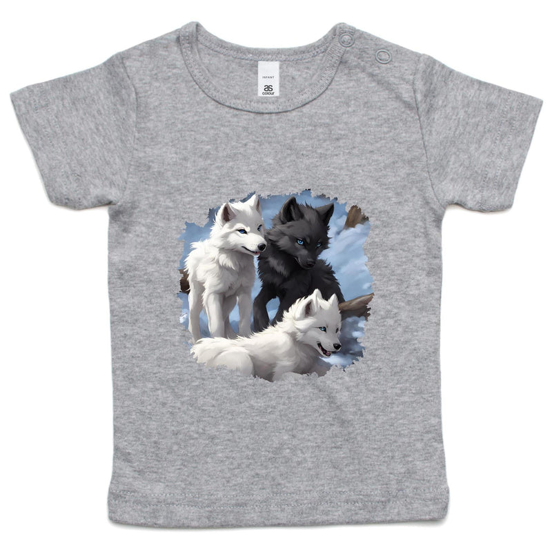Three Wolves AS Colour Infant Wee Tee Ogo Merch
