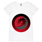 Dragon Shadow AS Colour Bevel Womens VNeck TShirt