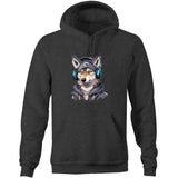 Gaming Wolf AS Colour Stencil Pocket Hoodie Sweatshirt