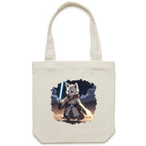 Wolf with Lightsaber AS Colour Carrie Canvas Tote Bag