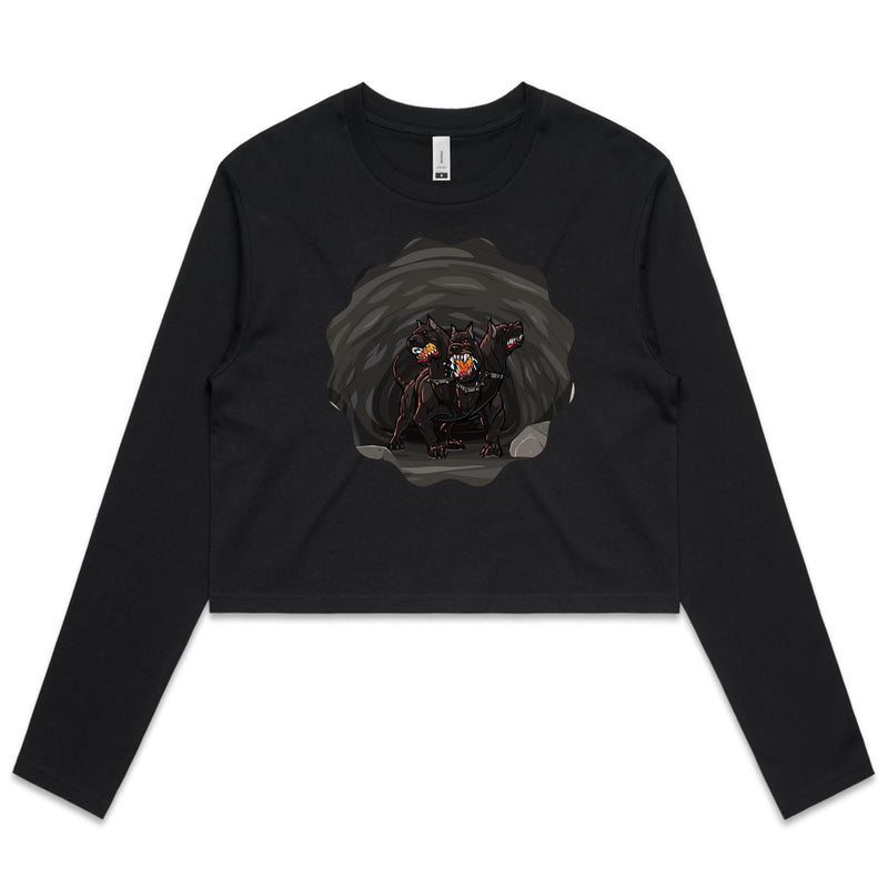 Cave Cerberus AS Colour Women's Long Sleeve Crop Tee Ogo Merch