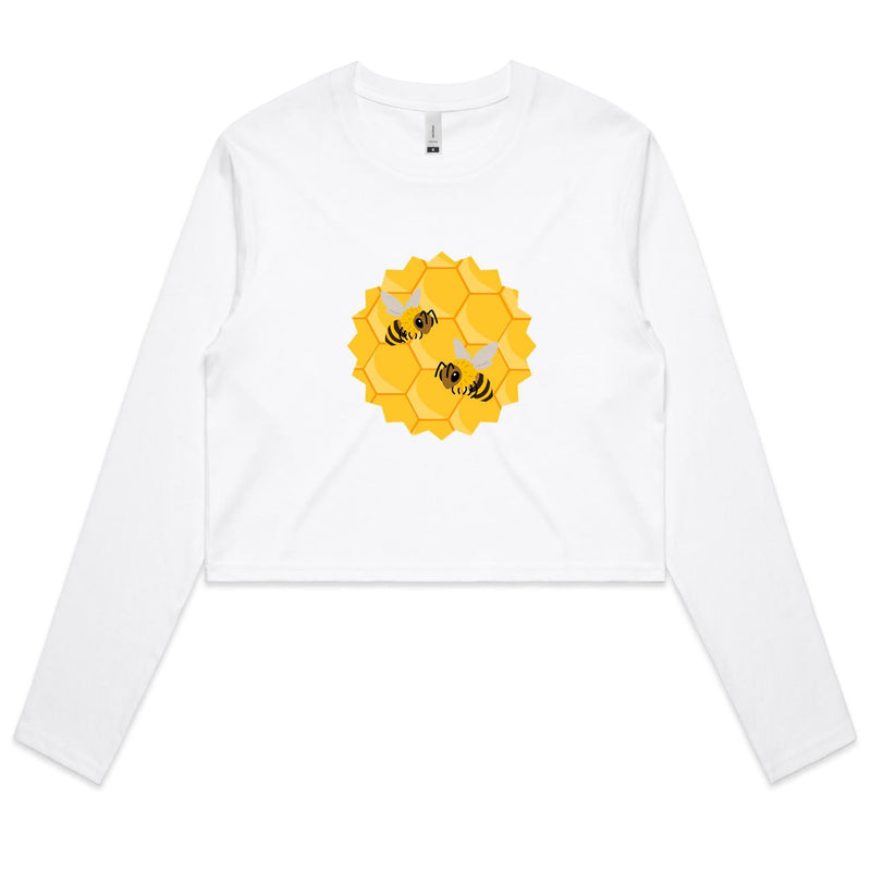 Bees AS Colour - Women's Long Sleeve Crop Tee Ogo Merch