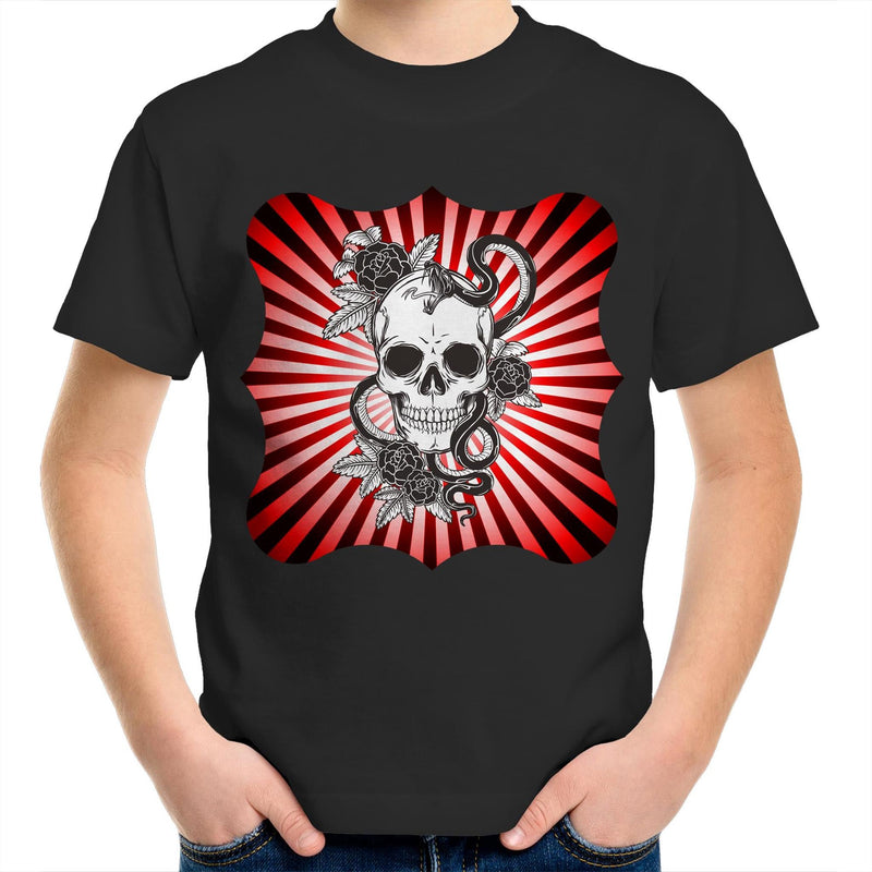 Snake and Skull AS Colour Kids Youth TShirt Ogo Merch