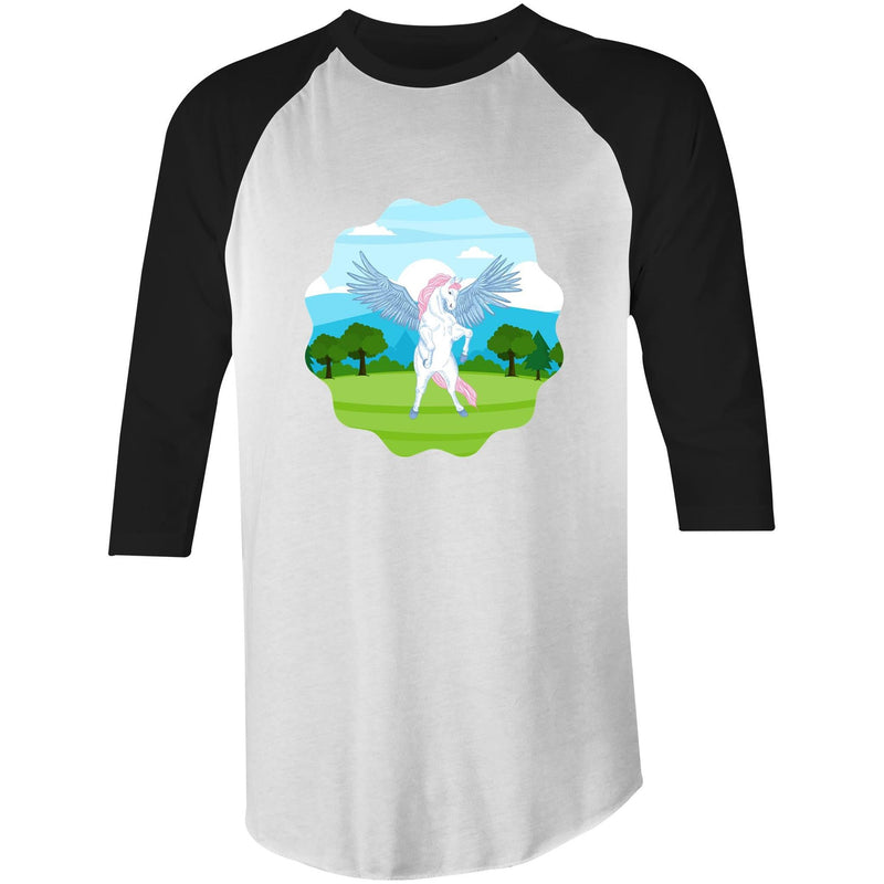 Colourful Pegasus AS Colour Raglan - 3/4 Sleeve T-Shirt Ogo Merch