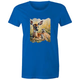 Deer and Meerkats AS Colour - Women's Maple Tee