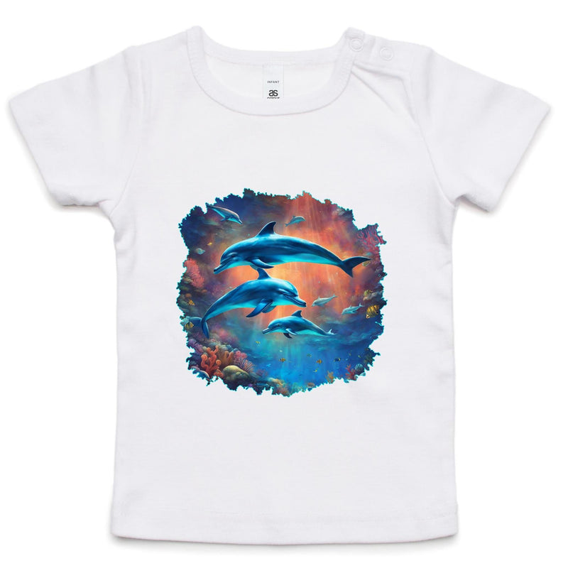 Dolphins AS Colour - Infant Wee Tee Ogo Merch