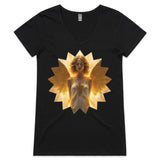 Angel AS Colour Bevel  Womens V Neck TShirt