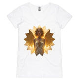 Angel AS Colour Bevel  Womens V Neck TShirt