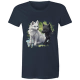 Two Wolves AS Colour - Women's Maple Tee