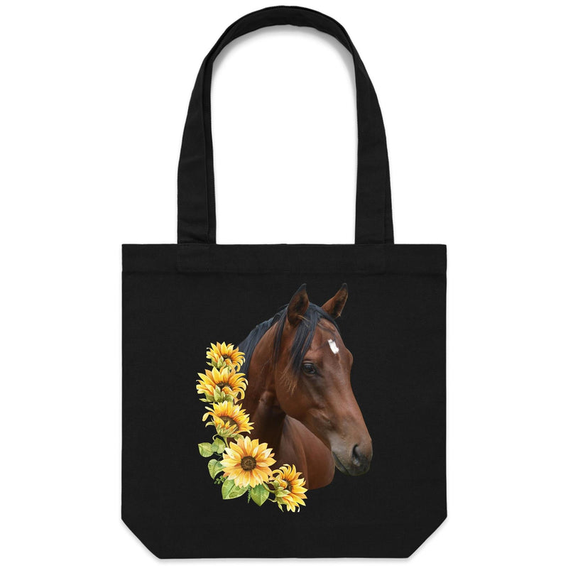 Sunflower Horse AS Colour - Carrie - Canvas Tote Bag Ogo Merch