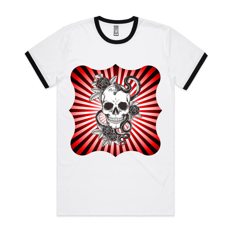 Snake and Skull AS Colour Staple Ringer Tee Ogo Merch