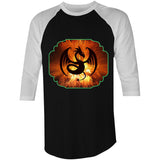 Volcanic Dragon AS Colour Raglan 3/4 Sleeve TShirt