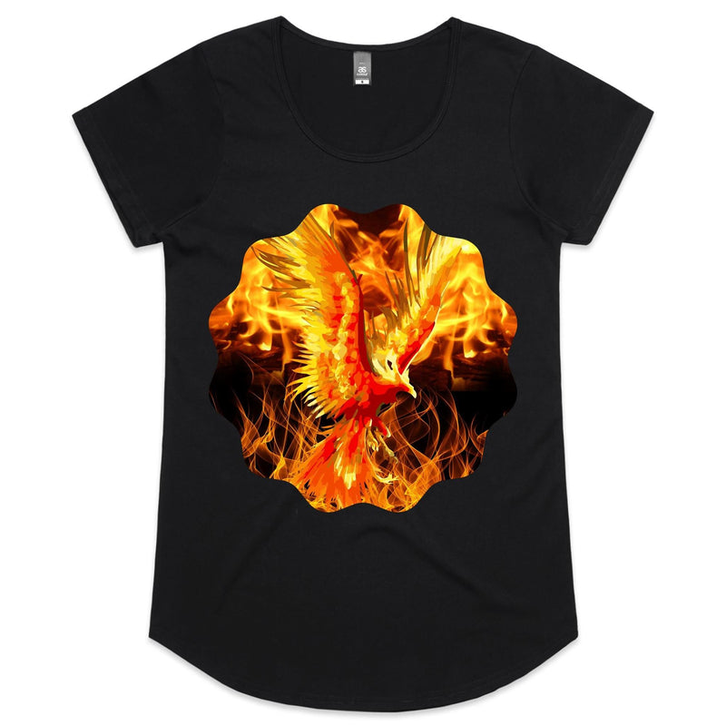 Flaming Phoenix AS Colour Mali Womens Scoop Neck Tshirt Ogo Merch