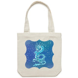 Blue Dragon Canvas Tote Bag