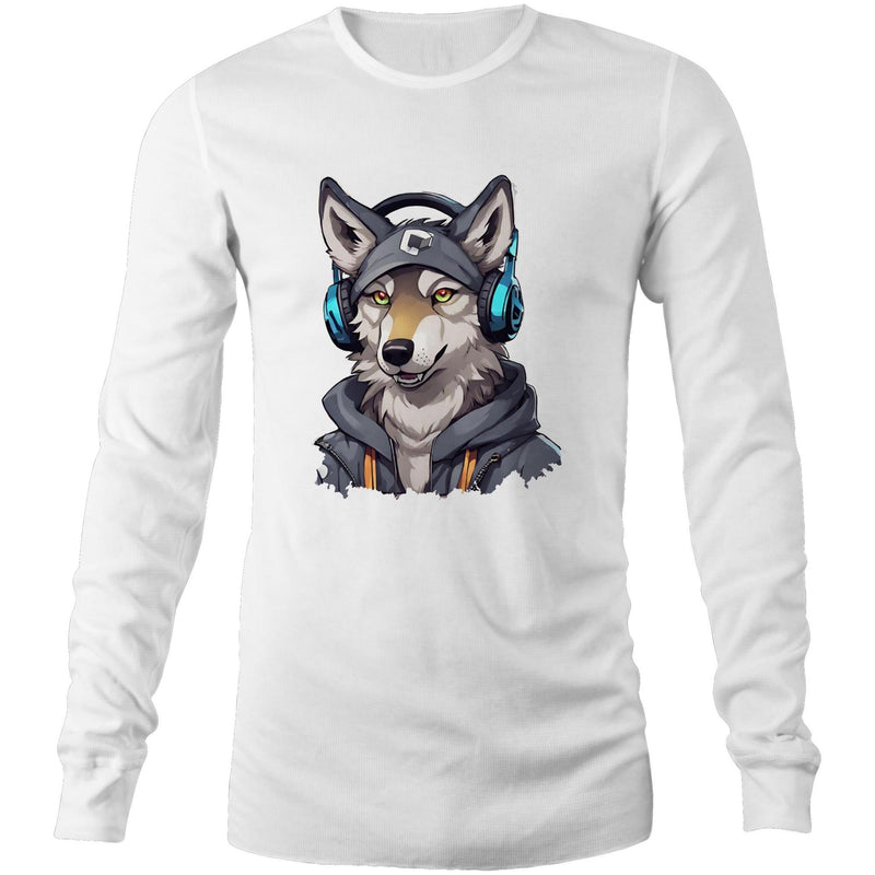Gaming Wolf AS Colour Base Mens Long Sleeve TShirt Ogo Merch