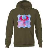 Red Phoenix Pocket Hoodie Sweatshirt