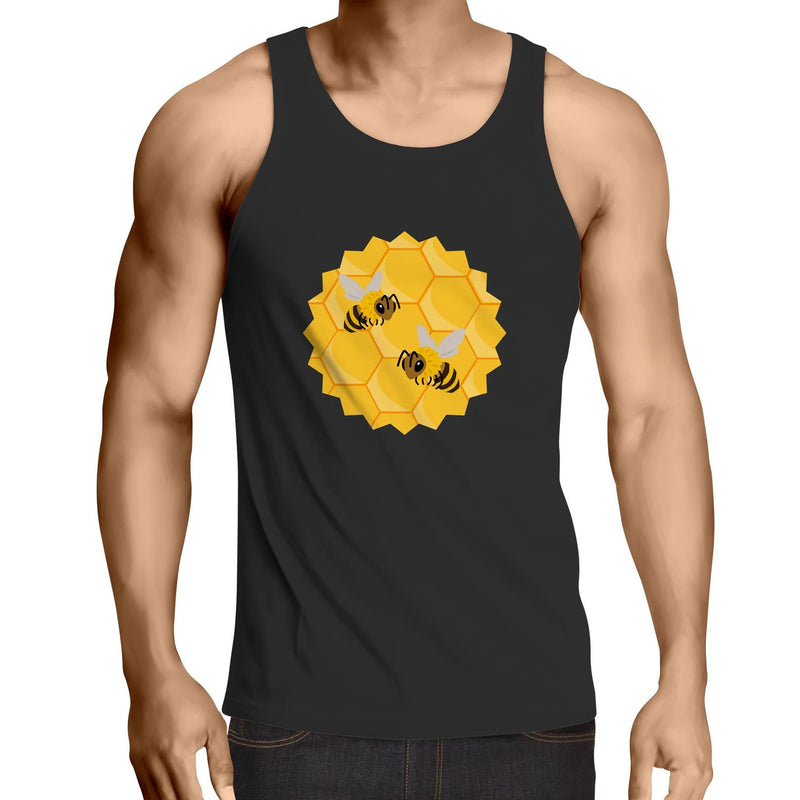 Bees AS Colour Lowdown - Mens Singlet Top Ogo Merch