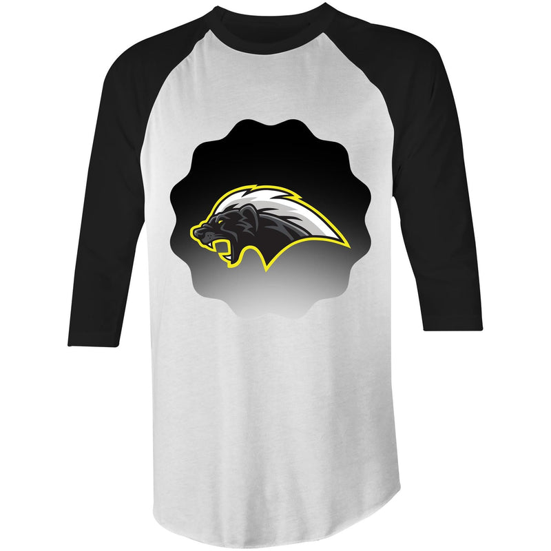Honey Badger AS Colour Raglan 3/4 Sleeve TShirt Ogo Merch