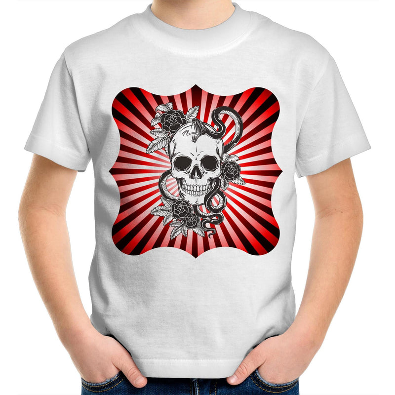 Snake and Skull AS Colour Kids Youth TShirt Ogo Merch