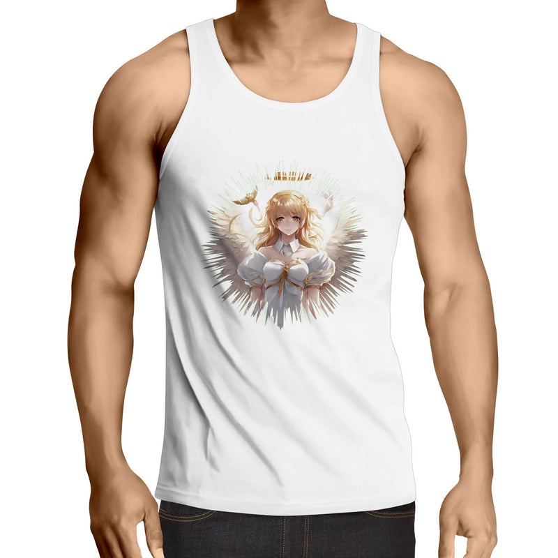 Angel Girl AS Colour Lowdown - Mens Singlet Top Ogo Merch