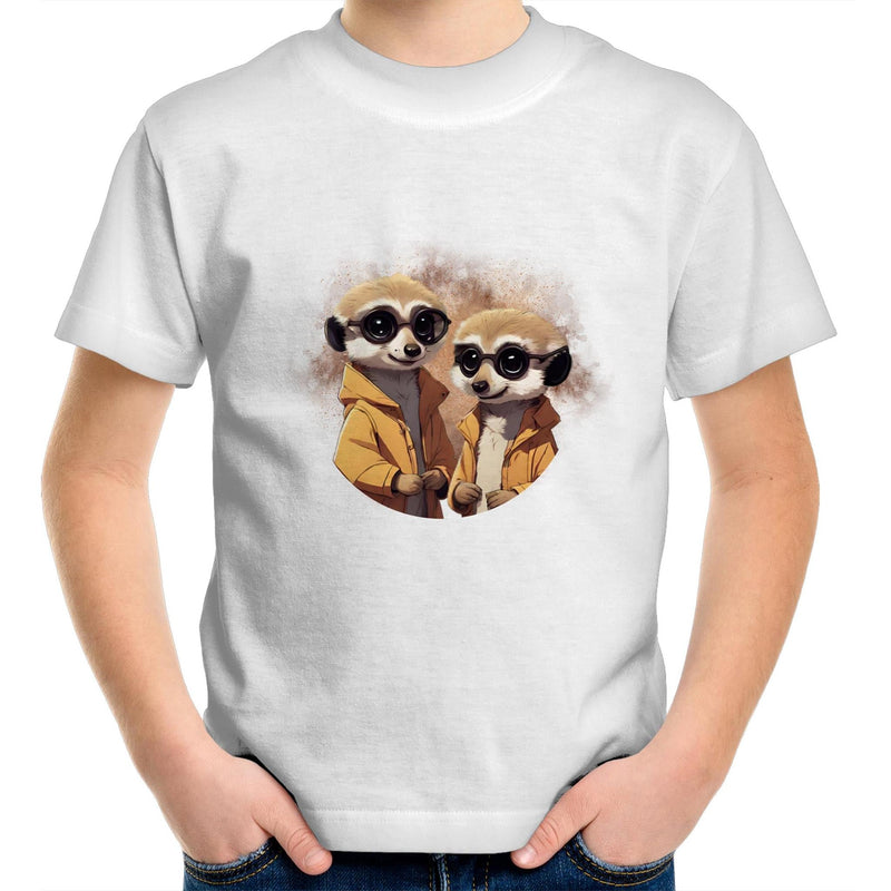 Meerkats in Jackets AS Colour Kids Youth T-Shirt Ogo Merch