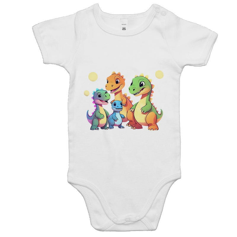 Baby Dinosaurs AS Colour Mini Me Baby Onesie Romper Ogo Merch