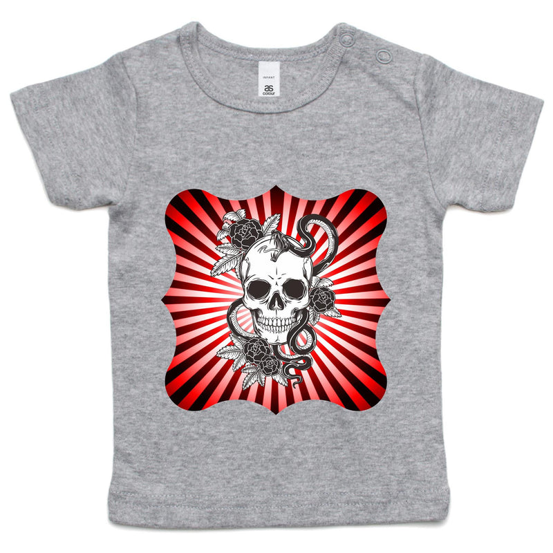 Snake and skull AS Colour Infant Wee Tee Ogo Merch