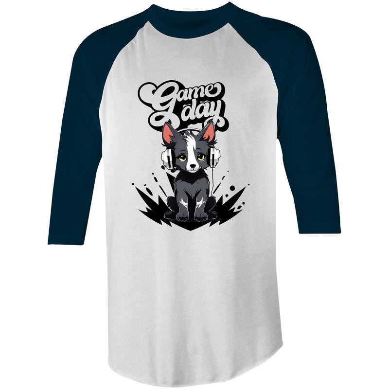 Game Day Pup AS Colour Raglan - 3/4 Sleeve T-Shirt Ogo Merch