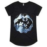 Dragon Silhouette AS Colour Mali Womens Scoop Neck TShirt