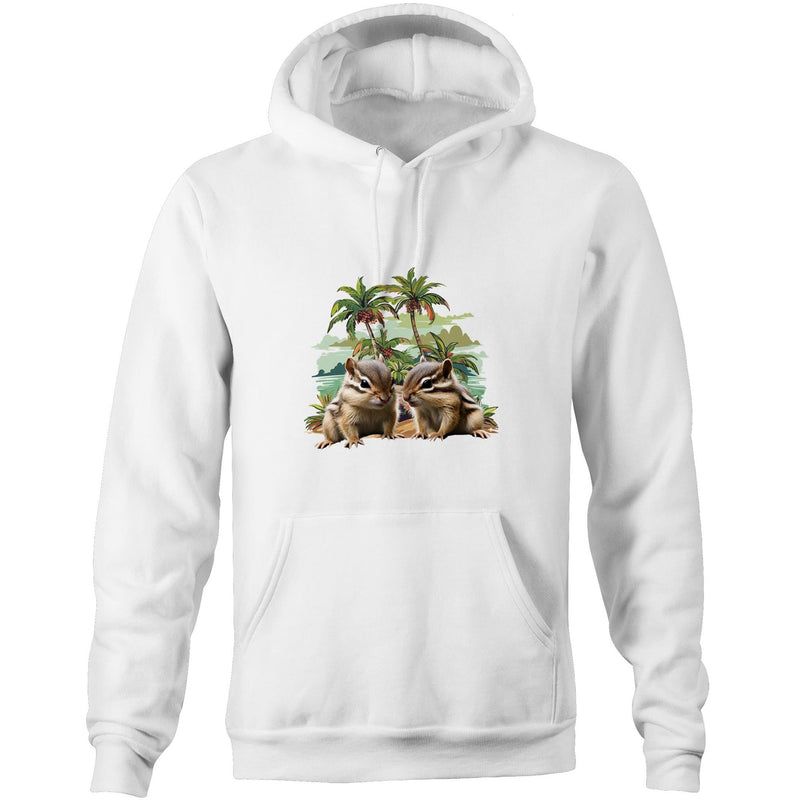 Beach Chipmunks AS Colour Stencil - Pocket Hoodie Sweatshirt Ogo Merch