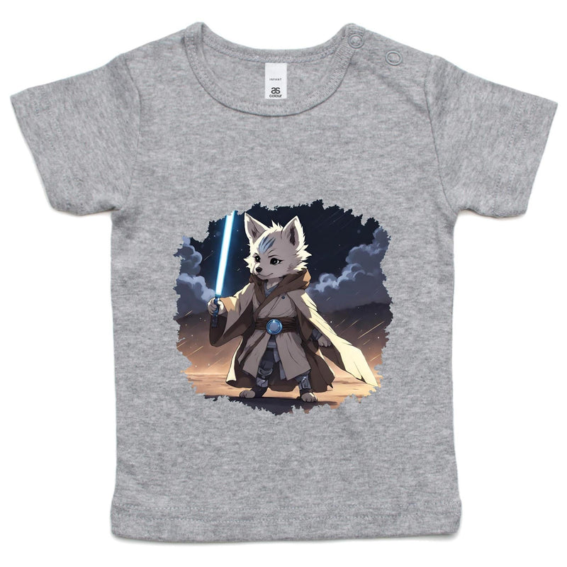 Wolf with Lightsaber AS Colour - Infant Wee Tee Ogo Merch
