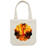 Flaming Phoenix Canvas Tote Bag