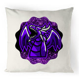 Shining Purple Dragon 100% Linen Cushion Cover