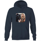 Panther and Elf AS Colour Stencil - Pocket Hoodie Sweatshirt