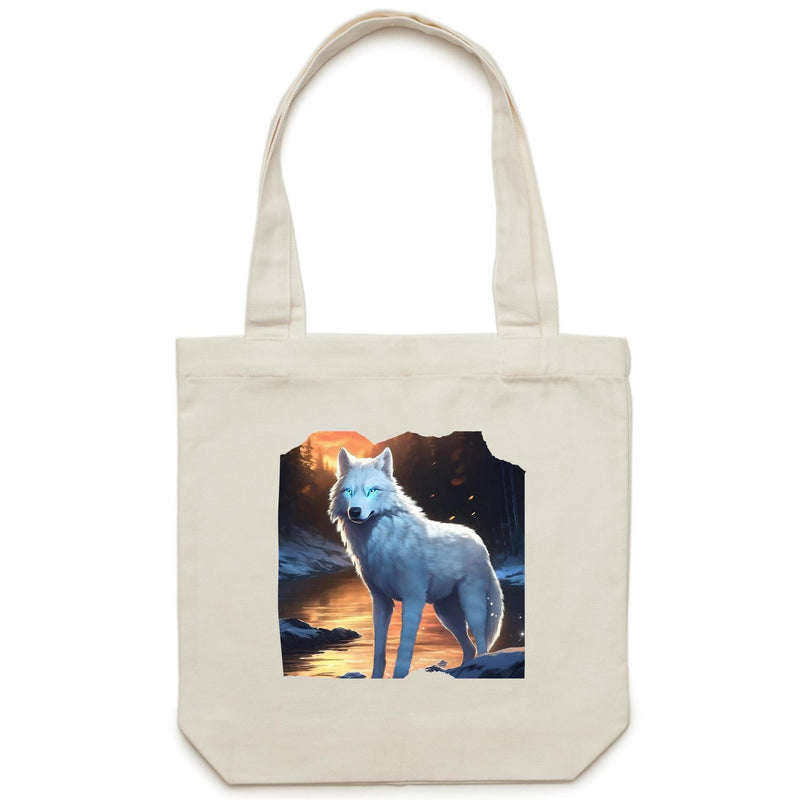 White Wolf AS Colour - Carrie - Canvas Tote Bag Ogo Merch