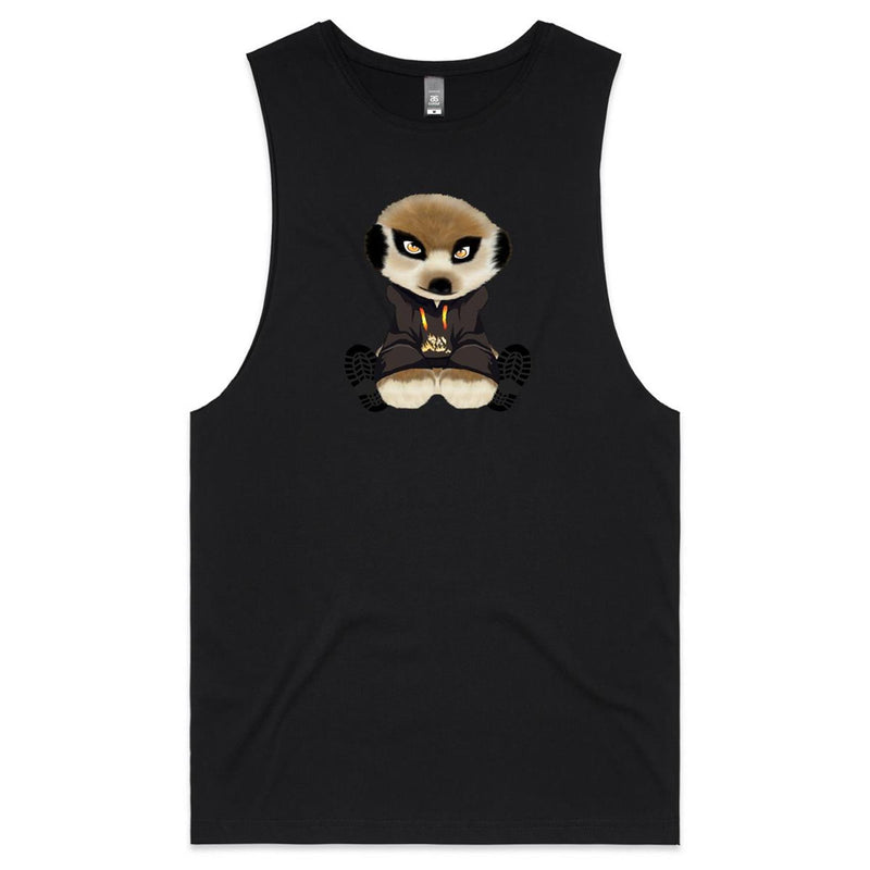 Meerkat in Hoodie AS Colour Barnard - Mens Tank Top Tee Ogo Merch
