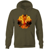 Flaming Phoenix AS Colour Stencil Pocket Hoodie Sweatshirt