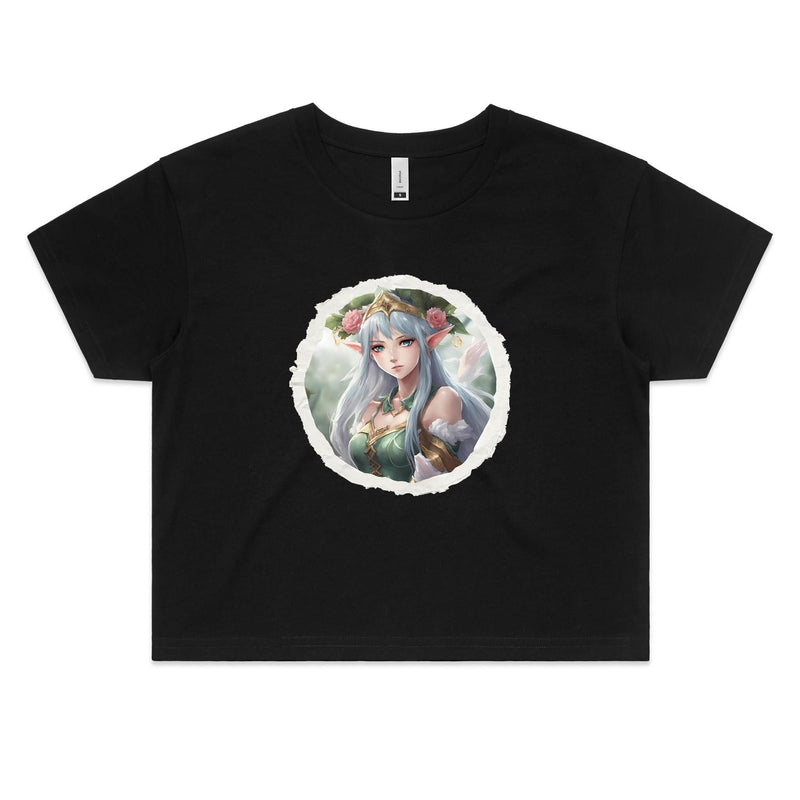 Framed Elf AS Colour - Women's Crop Tee Ogo Merch