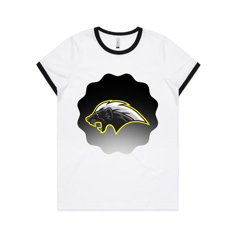Honey Badger AS Colour Women's Ringer Tee Ogo Merch