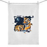 Tigers 50% Linen 50% Cotton Tea Towel