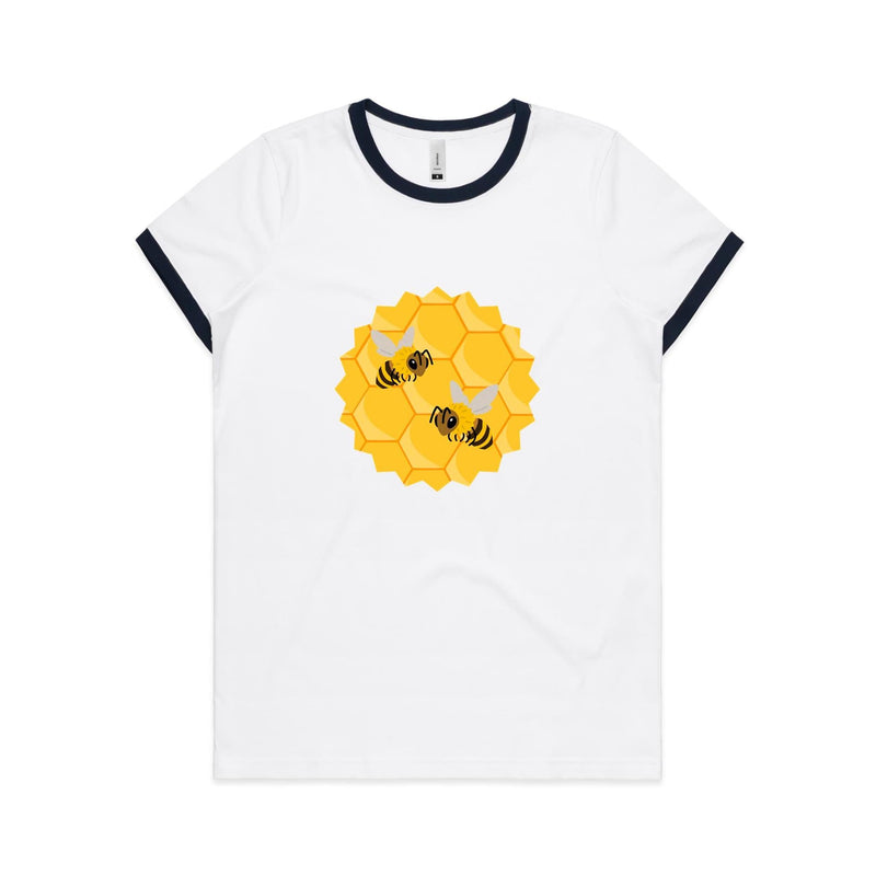 Bees AS Colour Women's Ringer Tee Ogo Merch