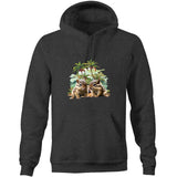 Beach Chipmunks AS Colour Stencil - Pocket Hoodie Sweatshirt