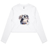 Penguin AS Colour Women's Long Sleeve Crop Tee