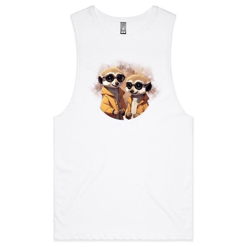 Meerkats in Jackets AS Colour Barnard - Mens Tank Top Tee Ogo Merch